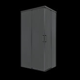 Sensea Remix Sliding Corner Entry Rectangular 80 x 100 x 195cm - Black/ Clear